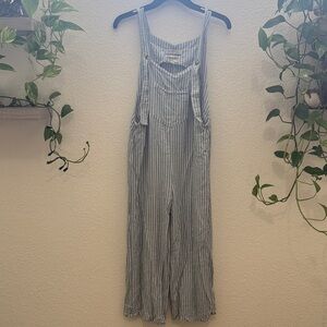 Basement Linen Collection Overol a Rayas Azul y Blanco Mujer Talla S